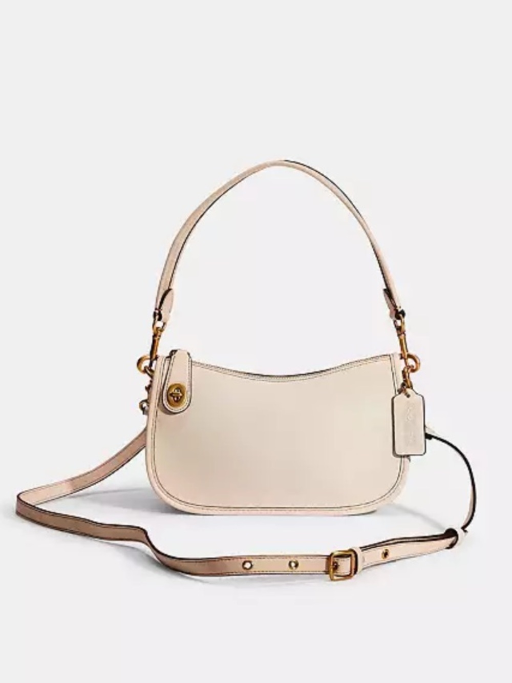 Coach Swinger White Cream shoulder and crossbody Bag
